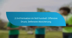 2-3-4 Formation im 9v9 Fussball: Offensive Druck, Defensive Absicherung