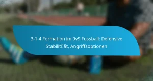 3-1-4 Formation im 9v9 Fussball: Defensive Stabilität, Angriffsoptionen