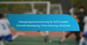 Übergangspositionierung für 9v9 Fussball: Schnelle Bewegung, Unterstützung, Abstände